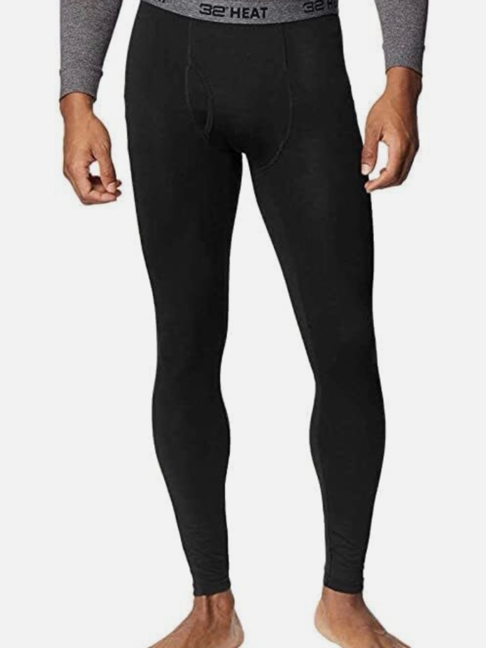 32 Degrees Men's Black Thermal Long Johns